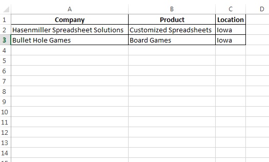 Additional Excel rows with automatically applied borders